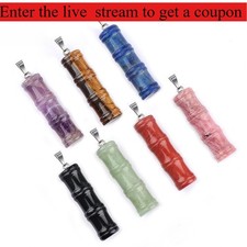 Natural Crystal Bamboo Pendant Healing Crystal Lucky Pendant