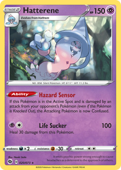 Hatterene 020/073 Champion's Path Pokemon Card NM Reverse Holo