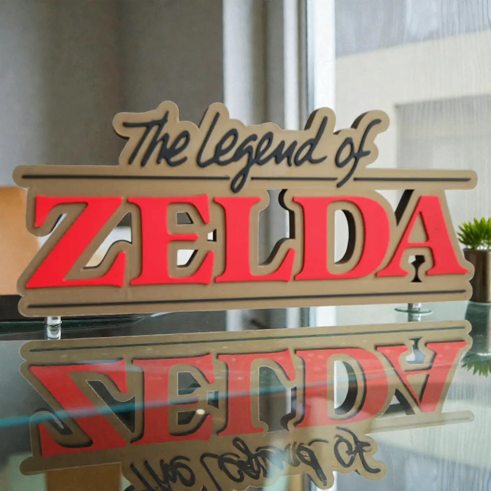 The Legend of Zelda Sign 3D Wooden Logo Wall Art Nintendo Game Room Decor
