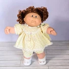 👶 VTG 1986 Cabbage Patch Kids Doll Coleco Brown Eyes Cornsilk Curly Hair