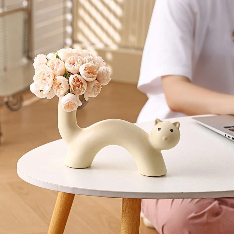 Ceramic Vases Kitten Bud Vases Cats Vases Decorative Flower Vases Centerpieces