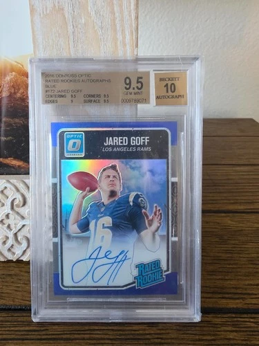 2016 Donruss Optic - Rated Rookie Jared Goff #172 On Card Auto (AU, RC) 3 of 75