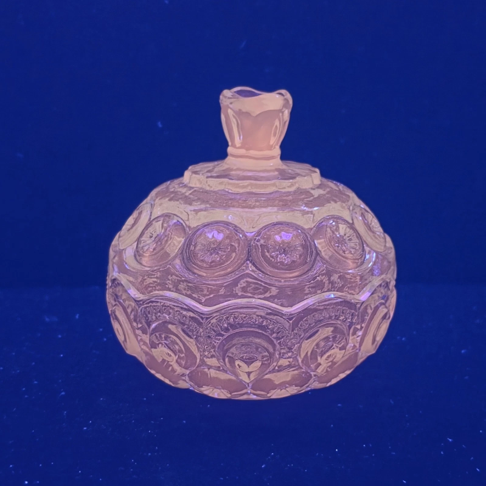 Moon And Star Glass Bahamas Sunset Small Gummy Jar Compote Candy Dish Glows
Opens in a new window or