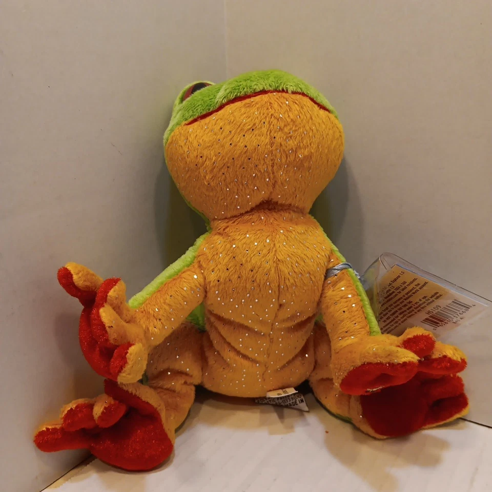 Webkinz Tree Frog with Code by Ganz HS109 Green Yellow Red Plush Stuffed Animal - Image 3 of 4