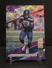 2019 Panini Donruss Elite - Chris Carson #43 Purple #d 1/99 - Seattle Seahawks