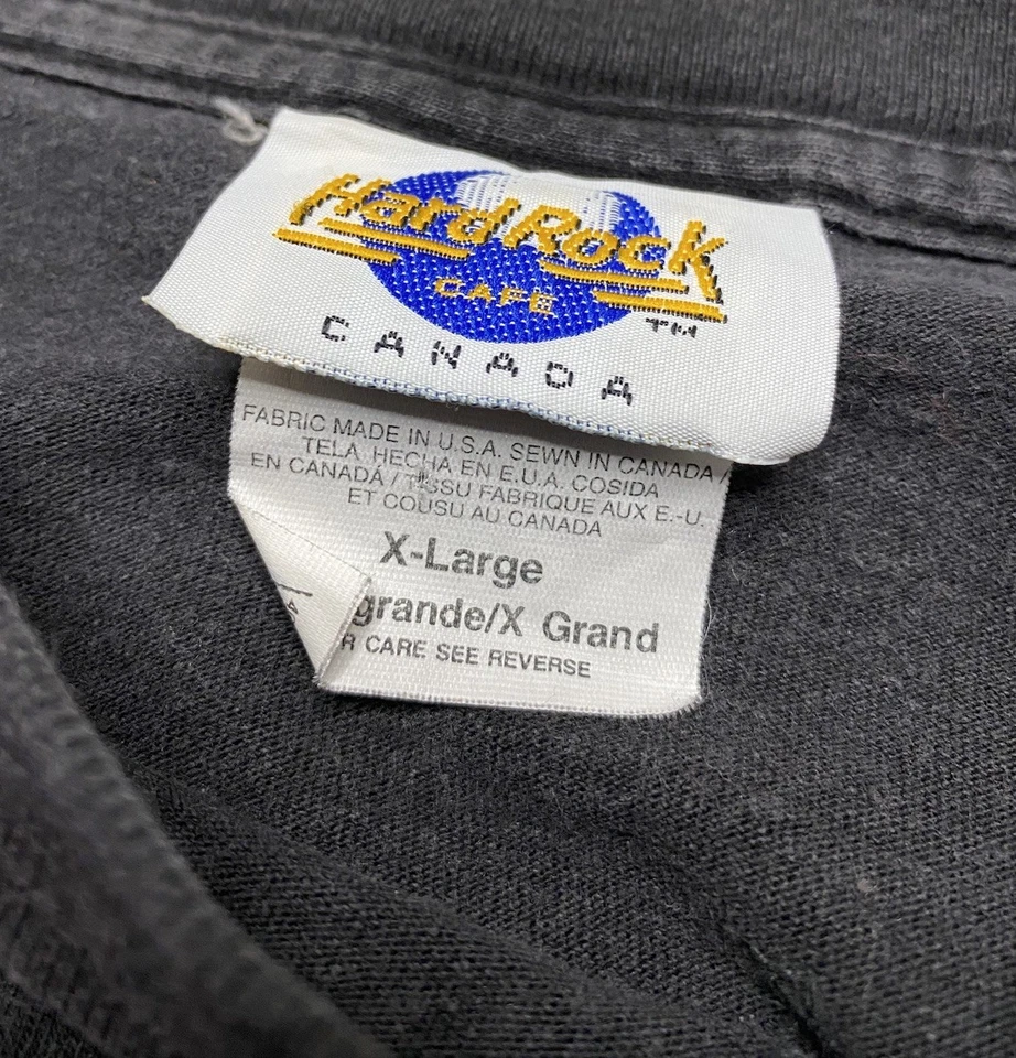 Vintage 1989 Hard-Rock Cafe Black Short Sleeve Shirt Toronto Skydome Size XL 80s - Image 4 of 4