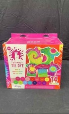 Tulip 45-Piece Two-Minute Tie Dye Kit 14 Vibrant Colors Microwaveable Craft Set