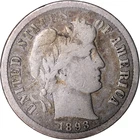 1893-S 10c Barber Dime ~ VG Details