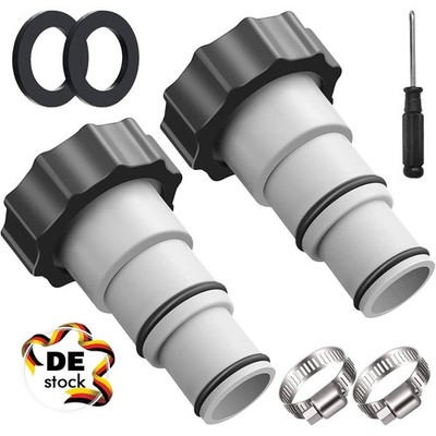2x Swimming Pool Adapter A Pumpe Schlauch Spezialadapter für Intex Bestway