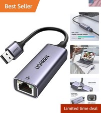 Compact USB Ethernet Adapter - 1000 Mbps Gigabit Network for MacBook and More