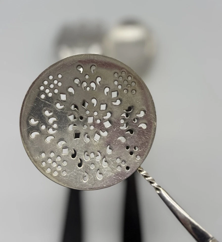 Vintage Silver Plate Wood Handle Serving Fork Spoon & Tomato Server, A1 Rogers - Image 2 of 4