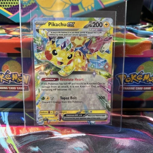 2024 Pokemon SSP EN Pikachu ex 057/191 Double Rare Holo