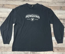 Pittsburgh Penguins Shirt Adult XL Black Vintage NHL Sportswear Old Time Sports
