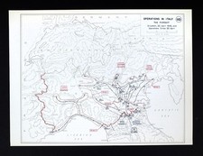 Mappa seconda guerra mondiale 110 Italia linea verde sfondamento per Pianura Padana Bologna Milano Verona