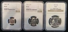 1955 Set of 3 Coins In PF 67 Proof  Ben Franklin Half 1 Quarter And 1 Dime