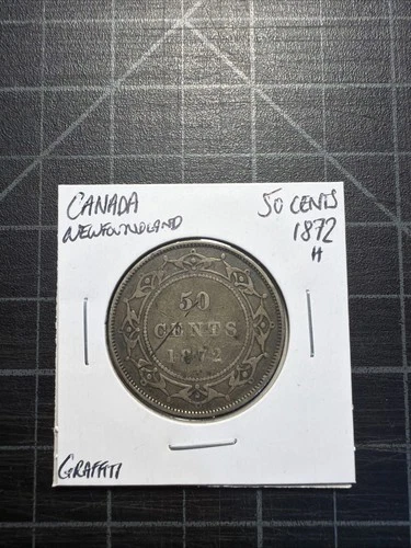 1872 Newfoundland 50 Cents — photo from the most recent tracked eBay sale