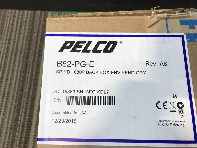 NEW Pelco  B52-PG-E Spectra 4 SE Pendant Mount Environmental Gray**