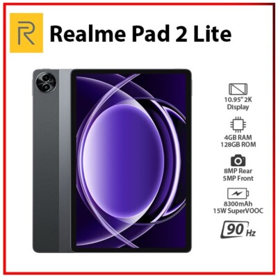 (Wi-Fi+4G) Realme Pad 2 Lite LTE 4GB+128GB GREY Global Ver. Android PC Tablet