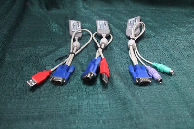 Mixed Lot of Raritan P2CIM-APS2DUAL (x2) and P2CIM-AUSB-C