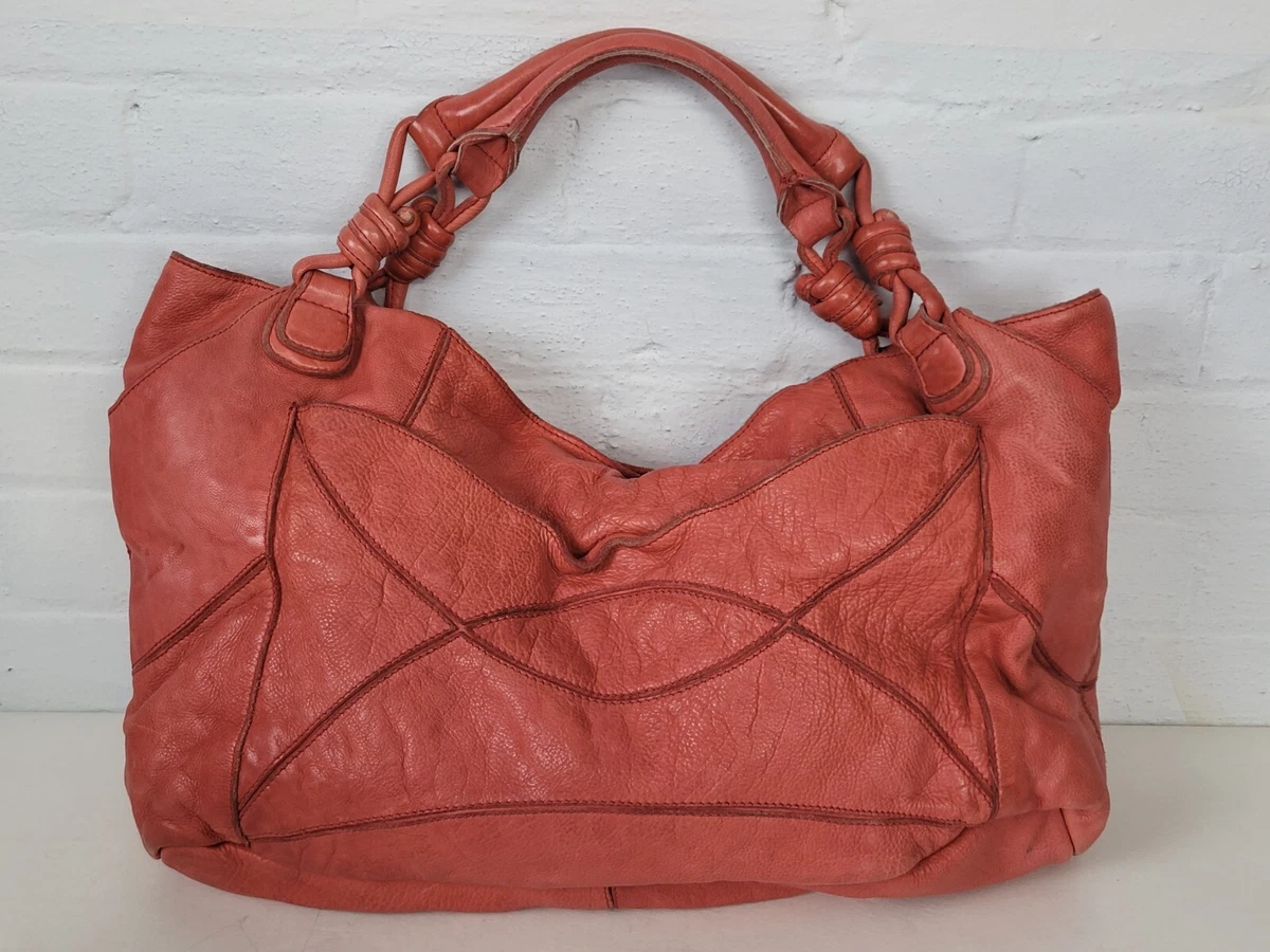 Vintage Lucky Brand Red Leather Hobo Bohemian Shoulder Bag Purse Retro Style Lucky Brand Leather Whipstitch Hobo Bag | Mercari main image 2