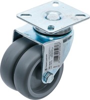 Bgs Doppel-Lenkrolle Ø 75 Mm AußEn RäDer Rollen RäDer Rad MöBel Strandkorb Usw