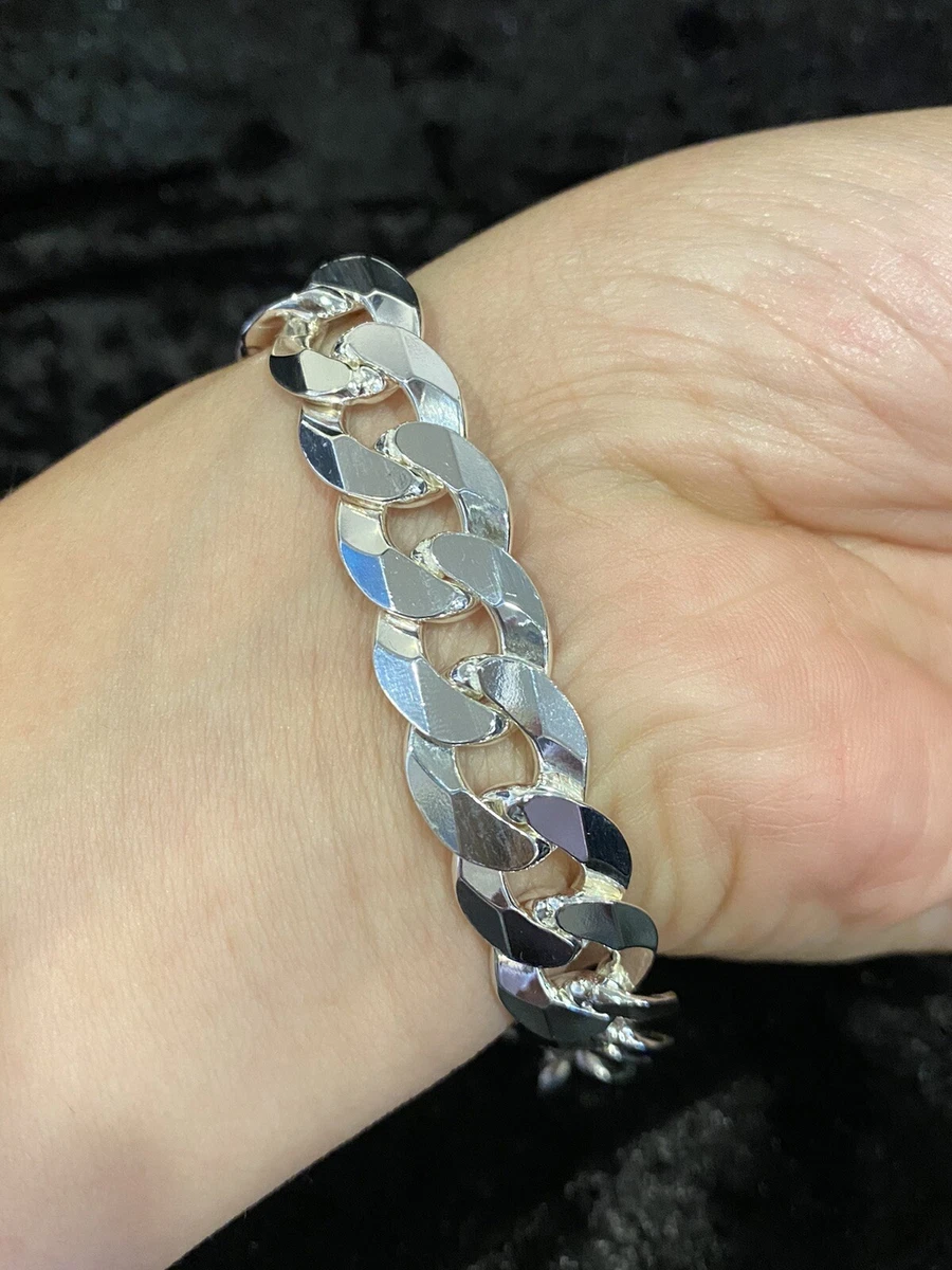 Thick silver hotsell bracelet womens