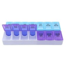 7 Giorno Pillole Compresse Scatola Porta 14 Griglie Settimanale Medicina Bauli