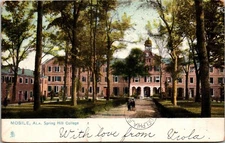 Raphael Tuck Postcard Alabama Mobile Spring Hill College Clock Tower 1906 V58
