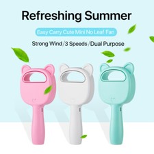 Mini Cute 360  Portable 3 Speeds Cooler USB Rechargeable No Leaf Handy Fan