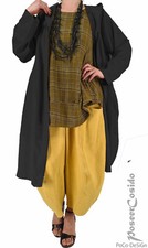 PoCo LAGENLOOK Leinen Jacke Mantel schwarz 44 46 48 50 52 54 56 58 L-XL-XXL-XXXL