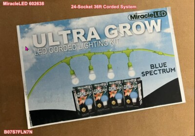 #ad #ad MiracleLED 602638 Kit with Blue Spectrum Ultra Grow Lights 6 Strings 24 Bulbs $113.19