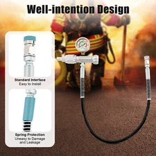 PCP Air Rifle Charging Valve Adapter Paintball PCP SCBA Air Fill Station w/ Hose