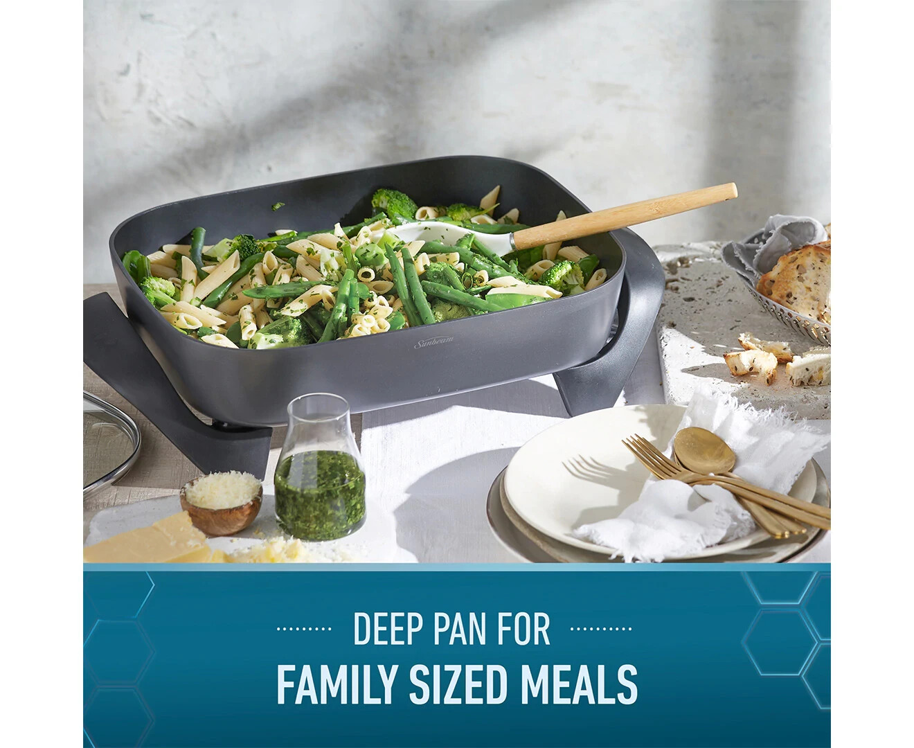 Sunbeam Electric Frypan NonStick Plate Pan Banquet Grill Family Frying