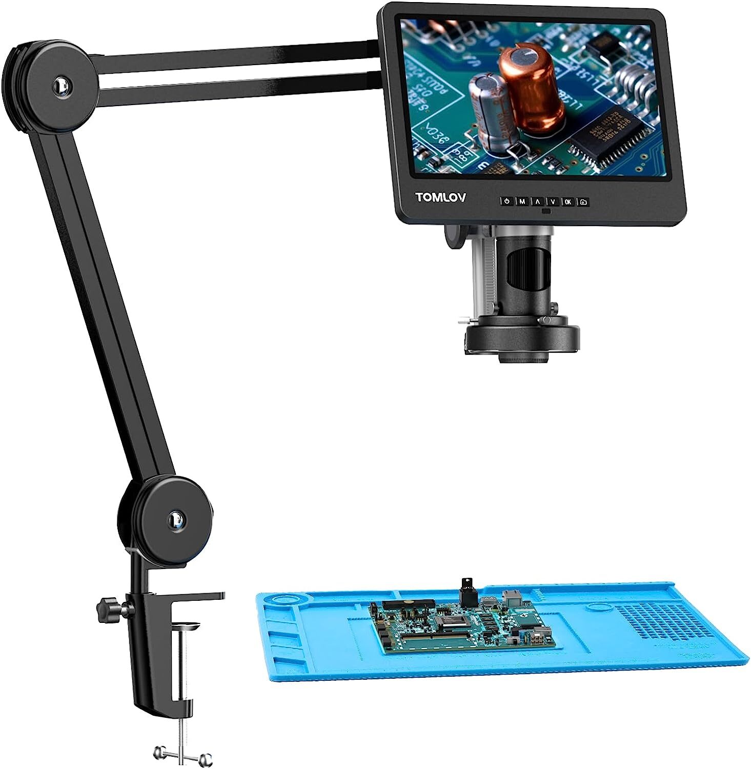 Microscopio digital TOMLOV DM602 Flex 10,1" 2000X microscopio de video LCD para adultos