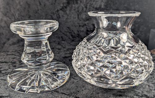 Waterford Crystal Hurricane Candle Lamp Hand Cut in the Alana Pattern 18cm - Picture 4 of 8