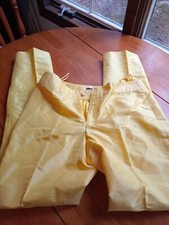 Ralph Lauren Purple Label Silk Pants Womens 2 Yellow Old Money Luxury Zip Dress