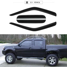 Fits 2000-2004 Nissan Frontier Crew Cab Sun Rain Guard Vent Window Visors