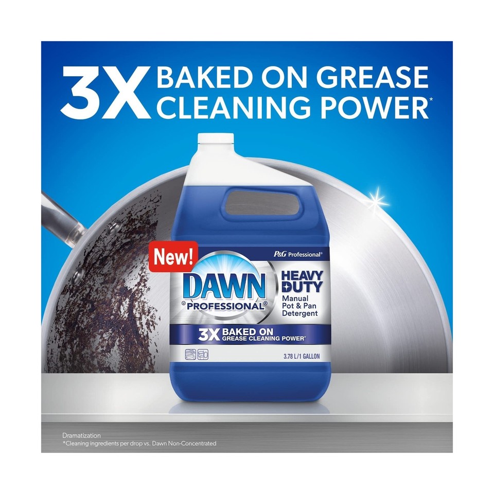 Dawn Professional Heavy Duty Manual Pot and Pan Dish Soap Detergent, 1