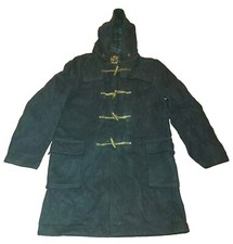 Gloverall Duffle Coat Wool Blend Tartan Lining Horn Toggled Gb Size 44, Eu 54