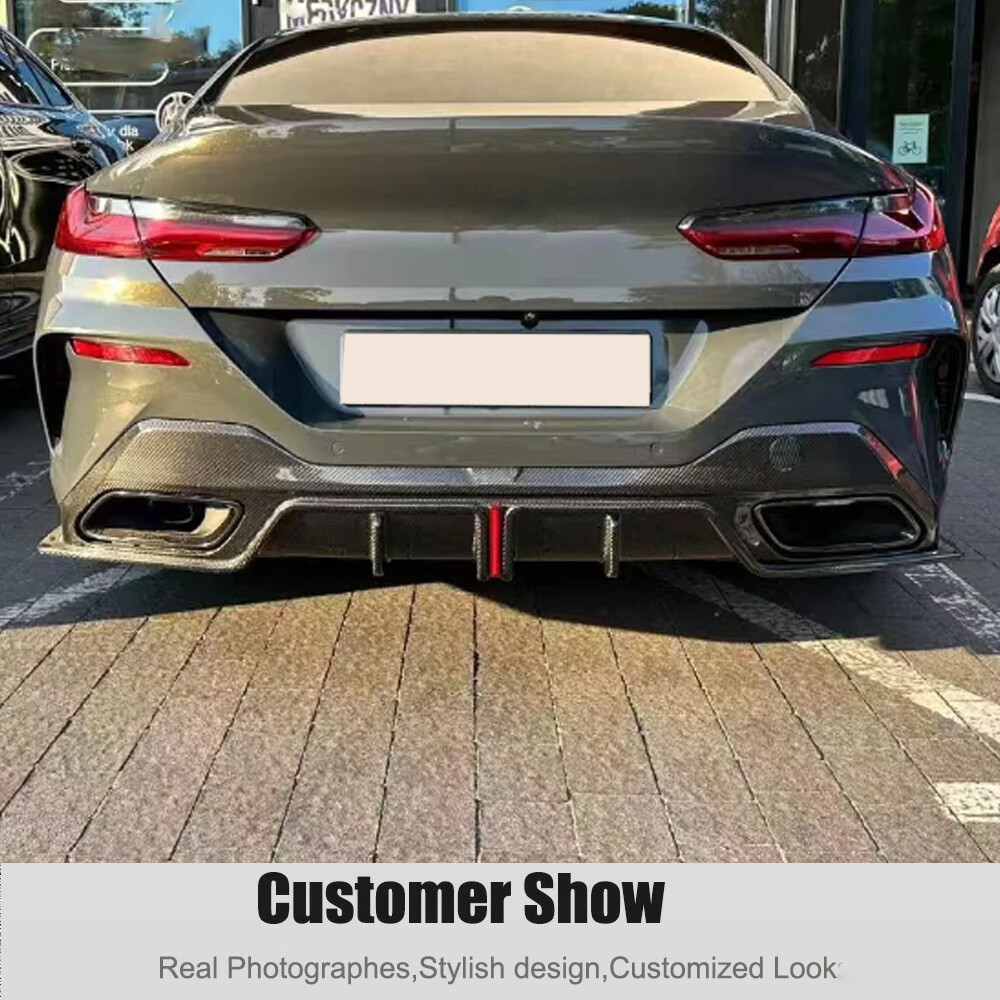 For BMW 8 Series G16 840i M-Sport 2018-2022 Real Carbon Rear