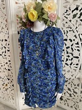 ZARA DRAPED MINI Blue DRESS SIZE Large
