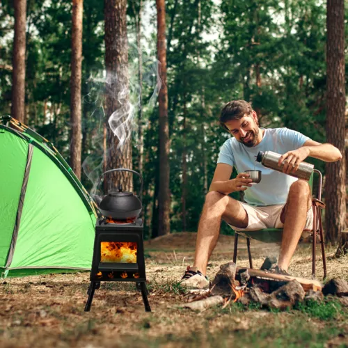 Portable 27*27*34cm Wood Camping Stove Multi-Function Outdoor Cooking Equipment - Picture 2 of 12