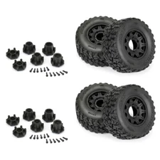Pro-Line PRO1029910 1/10 Jaeger HP BELTED F/R 2.8" MT Tires MTD w/Blk Wheels (4)