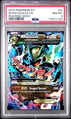 M RAYQUAZA EX #61 PSA 8 • 2015 Roaring Skies Holo - Pokemon XY