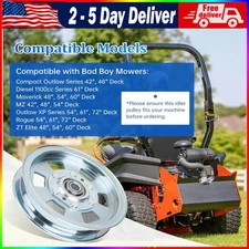 Flat Idler Pulley Fit For Bad Boy ZT Elite MZ Outlaw Series Mowers Deck Rotary..