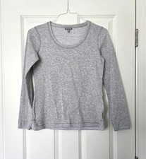 T By Talbots Heathered Gray Crew Neck Sweater, Size XS