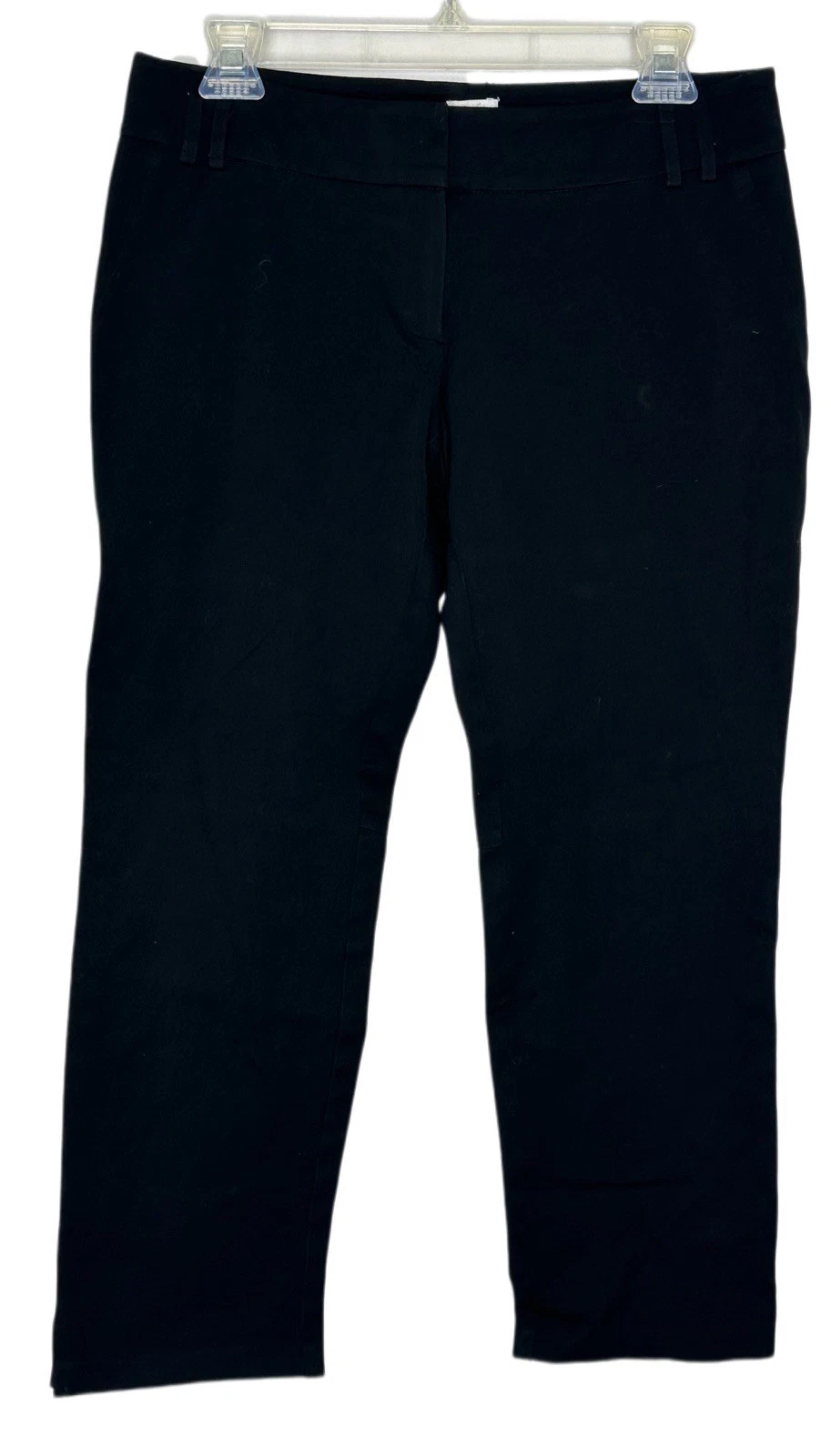 Vintage Cache Black Solid Capri Preppy Office Pants Size 6 Made In USA