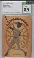 1995 Leaf Limited KEN GRIFFEY JR. /5000 Lumberjacks #4 Wood Card CSG 8.5