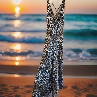 Vanity Fair Women's S Leopard Print strappy Jumpsuit #sleepwear #designer