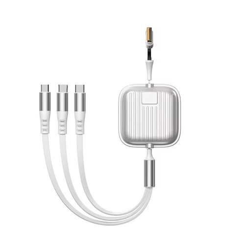 Câble de Charge Extensible 100W 3 en 1 Charge Rapide Câble de Charge Multiple USB pour iPhone - Photo 11/13